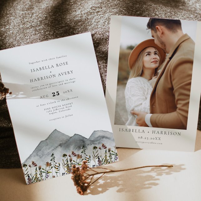 Invitación BODA de flores silvestres de HEIDI Boho Watercolor (Subido por el creador)