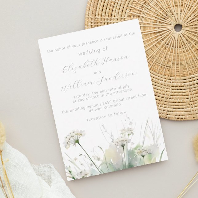 Invitación Boda de flores silvestres de la pradera blanca min (Subido por el creador)