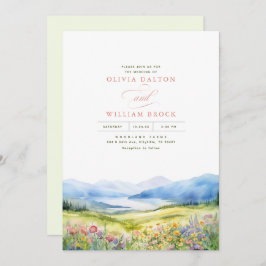 Invitación Boda de flores silvestres de las montañas Heidi 4 