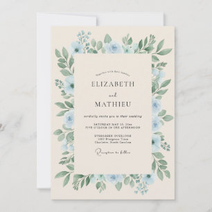 Invitación Boda de flores silvestres de niebla de aciano