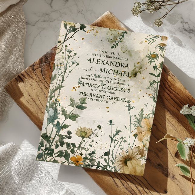 Invitación Boda de flores silvestres de otoño boho (Subido por el creador)
