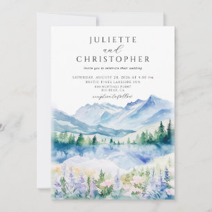 Invitación Boda de flores silvestres de pradera de montaña co