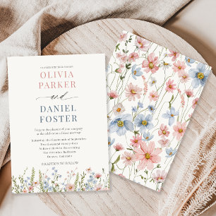 Invitación Boda de flores silvestres elegantes
