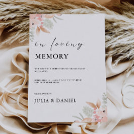 Invitación Boda De Flores Silvestres En El Rótulo De Memoria