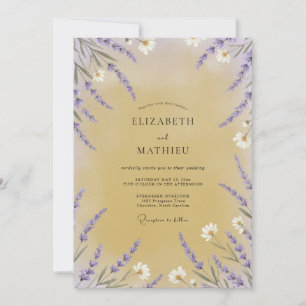 Invitación Boda de flores silvestres Honey Violet