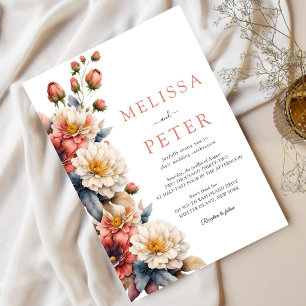 Invitación Boda de flores silvestres modernas