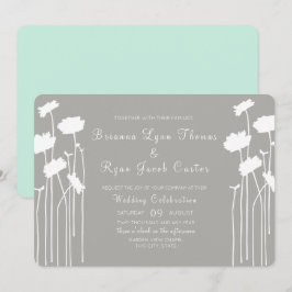 Invitación Boda de flores silvestres modernas