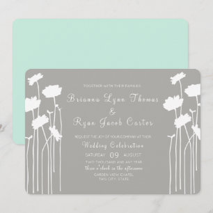 Invitación Boda de flores silvestres modernas