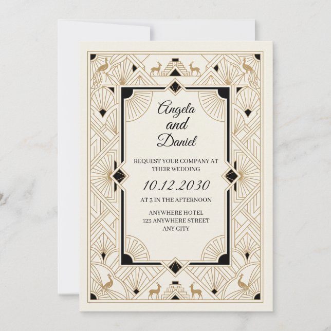 Invitación Boda de flores silvestres pastel (Anverso)