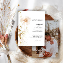 Invitación Boda de flores silvestres prensadas Romántico Dora