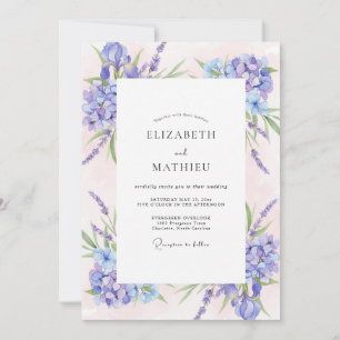 Invitación Boda de flores silvestres rosa violeta