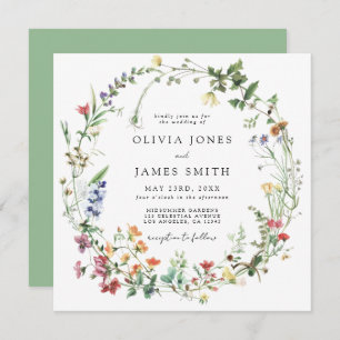 Invitación Boda de flores silvestres rusas
