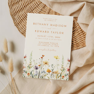 Invitación Boda de flores silvestres rusas