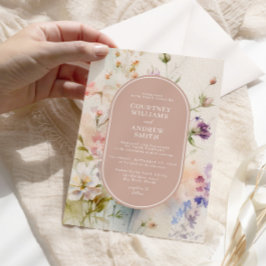 Invitación Boda de Flores Silvestres Rusas Retro