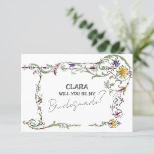 Invitación Boda de flores silvestres Rustic Country Bridesmad