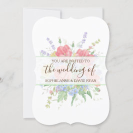 Invitación Boda de flores silvestres rusticas acuarela Meadow