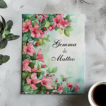 Boda de flores verdes rosadas