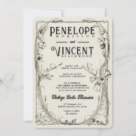 Invitación Boda de Flores Vintage Bell