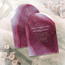 Boda de flujo de tinta de arca de borgoña ID762