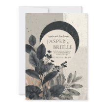 Boda de follaje abstracto moderno