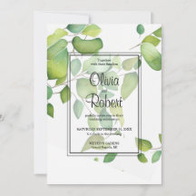 Boda de follaje acuático eucalipto verde