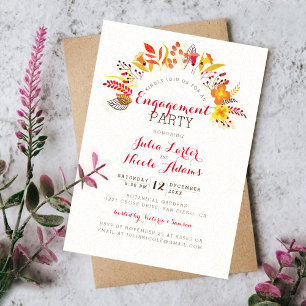 Invitación Boda de follaje de flores silvestres boho fiesta d