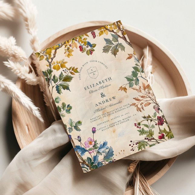 Invitación Boda de follaje romántico de Woodland (Subido por el creador)