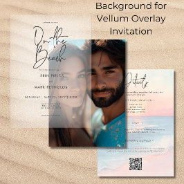 Invitación Boda de fondo de foto de Vellum
