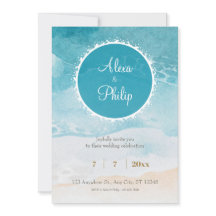 Boda de fondo de la playa, acuarela oceánica