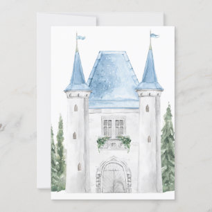 Invitación Boda de fondo del castillo de acuarela romántica