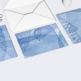 Invitación Boda de formas de acuarela elegante y moderna