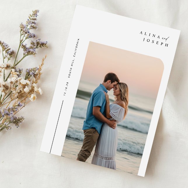 Invitación Boda de Foto Boho Minimalista Moderna (Subido por el creador)