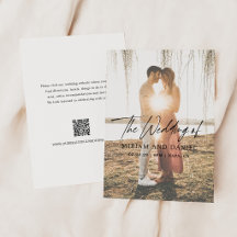 Boda de Foto con Código QR Minimalista Moderna