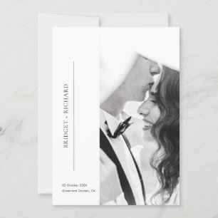 Invitación Boda de Foto de Gala Romántica