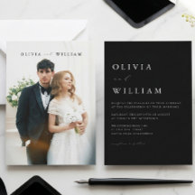 Boda de Foto Elegante Minimalista en Blanco y Negr
