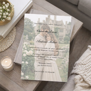 Invitación Boda de Foto Elegante Moderna