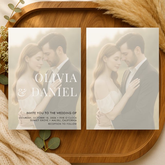 Invitación Boda de Foto Elegante Moderna (Subido por el creador)