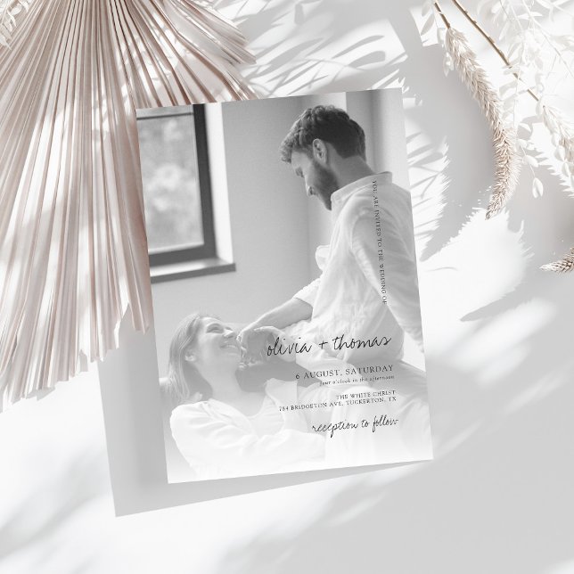 Invitación Boda de foto íntima minimalista (Subido por el creador)