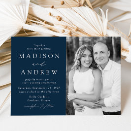 Invitación Boda de Foto Marina Elegante Moderna