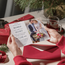 Boda de Foto Minimalista Moderna Personalizada