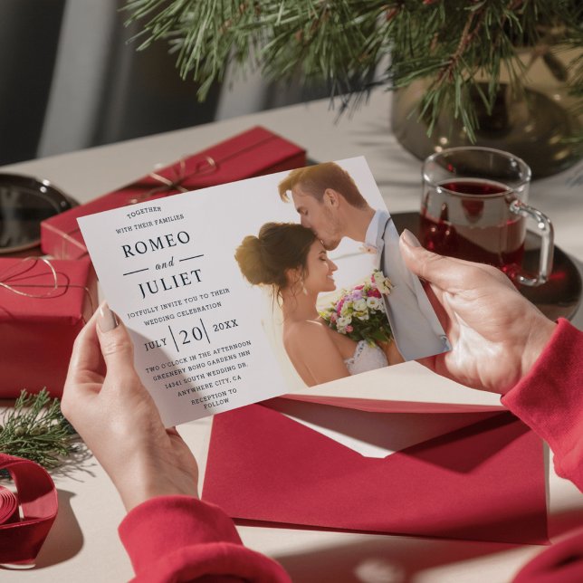 Invitación Boda de Foto Minimalista Moderna Personalizada (Subido por el creador)