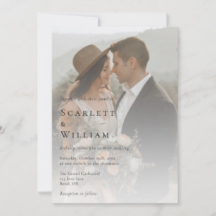 Invitación Boda de Foto Minimalista Moderna Simple