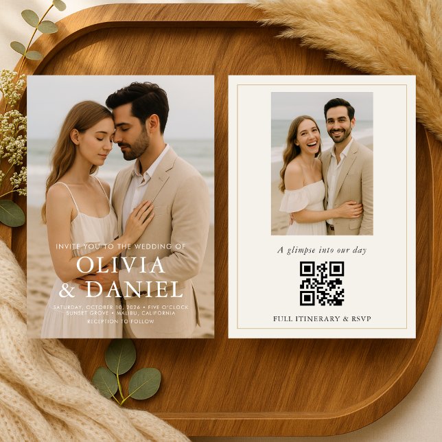 Invitación Boda de Foto Moderna Elegante (Subido por el creador)
