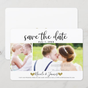 Invitación Boda de foto moderna guardar fecha de escritura ne