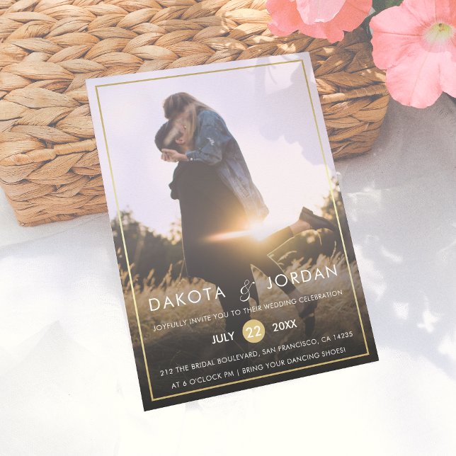 Invitación Boda de Foto Personalizada | Tipografía Moderna y  (Subido por el creador)