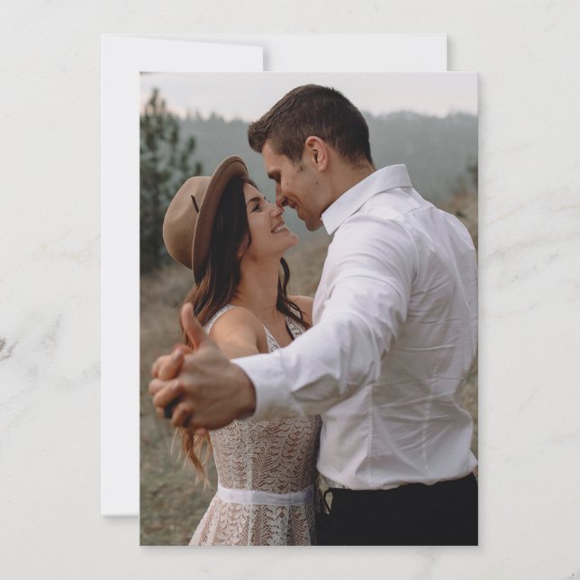 Invitación Boda de Foto Simple (Anverso)