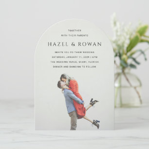 Invitación Boda de Foto Simple Moderna