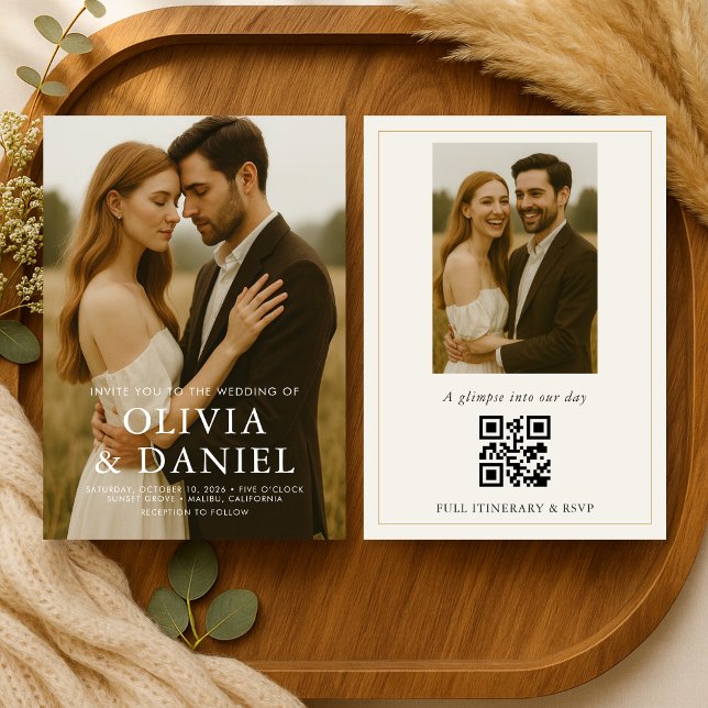 Invitación Boda de Foto Simple Moderna (Subido por el creador)