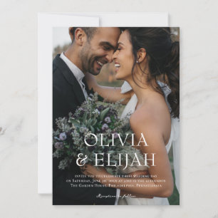 Invitación Boda de Foto Simple Moderna