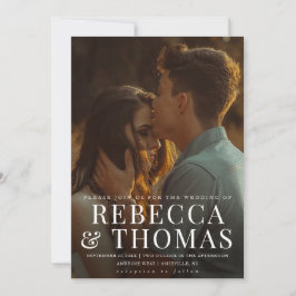 Invitación Boda de Foto Superpuesta de Tipo Moderno